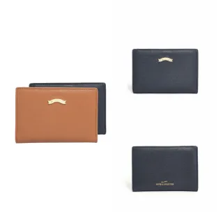 【PEPPER’S】交換禮物 真皮工藝 WISH 羊皮夾心中夾 - 焦糖棕/午夜藍(中夾 真皮皮夾)