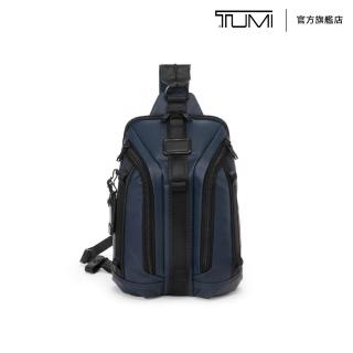 【TUMI】ALPHA BRAVO Knight 帆布斜背/後背包-海軍藍(TUMI 官方旗艦店)