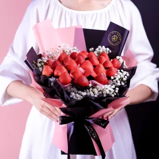 【MyDearStrawberries】Barbie Pink 芭比粉大型草莓花束(水果花束/情人節/告白/生日禮物/超人氣花束/草莓)