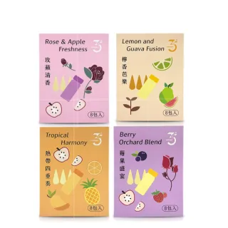 【Dr. Ginger 薑博士】果乾水8包/盒-4款口味任選(玫蘋清香;檸香芭樂;熱帶四重奏;莓果盛宴)