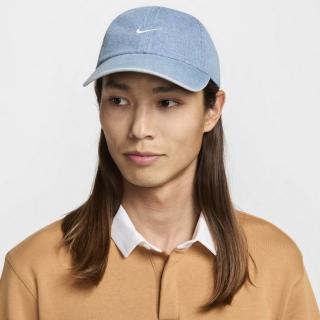 【NIKE 耐吉】U NK CLUB CAP U CB DENIM 24 L 水洗 牛仔布 男女款 老帽 棒球帽 穿搭(HF0383-429)