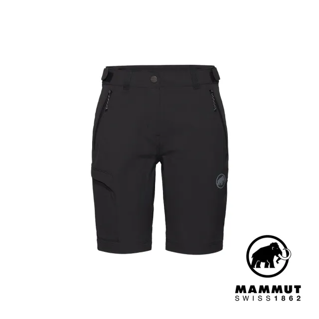 【Mammut 長毛象官方直營】Runbold IV Shorts W 防曬彈性健行短褲 黑色 女款 #1023-01200
