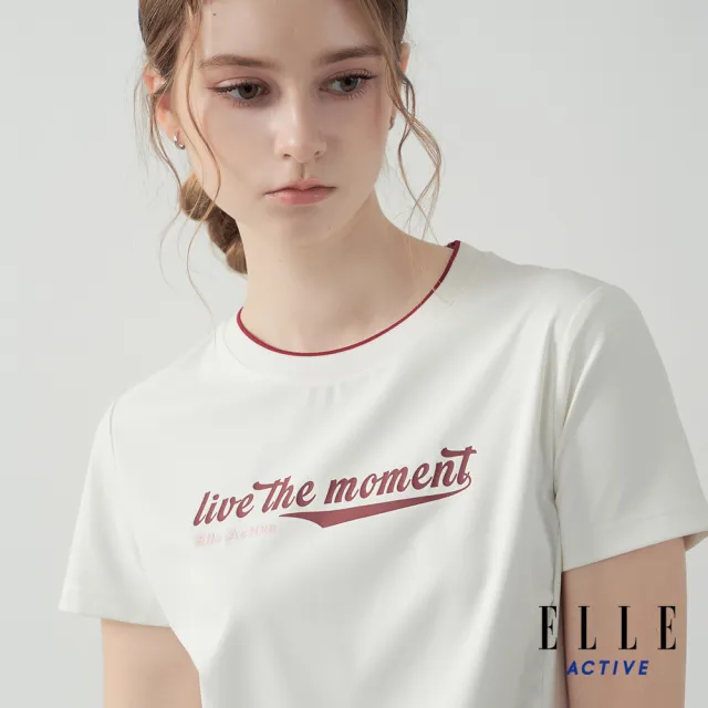 【ELLE ACTIVE】女款 法式簡約機能短袖T恤-白色(EA25S1W1611-90)