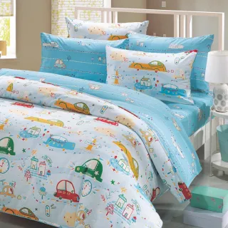 【HongYew 鴻宇】100%美國棉 防蹣抗菌 兩用被床包組-多款任選(雙人)