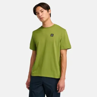 【Timberland 官方旗艦】男款綠色短袖休閒T恤(A42P5EFO)
