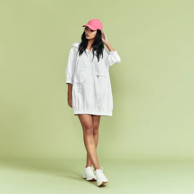 【ICHE 衣哲】Cop.Copine 法國原裝進口兩穿輕量白色立領上衣外套