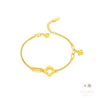 【路森金飾】黃金手鍊(幾何四葉草金重:1.03錢+-0.03錢)