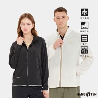 【Hang Ten】男女裝-立領涼感防曬抗UV輕量彈性尼龍外套(多款選)