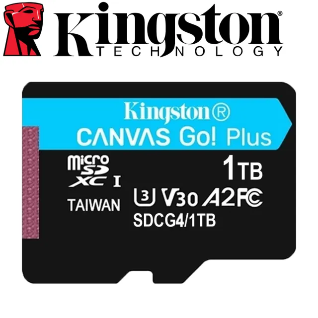【Kingston 金士頓】1TB microSDXC TF UHS-I U3 V30 A2 記憶卡(SDCG4/1TB 平輸)