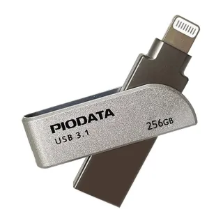 【PIODATA】iXflash Apple MFi認證USB3.2 Gen 1 Type A/Lightning 雙向接頭 256GB 備份隨身碟