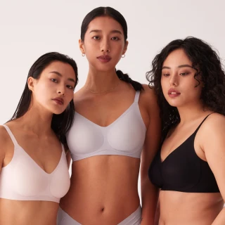 【24HRS】3件組 - 鎮店款 無感支撐內衣 3色任選(舒適到忘記有穿 無鋼圈內衣 女內衣 女內著 背扣式)