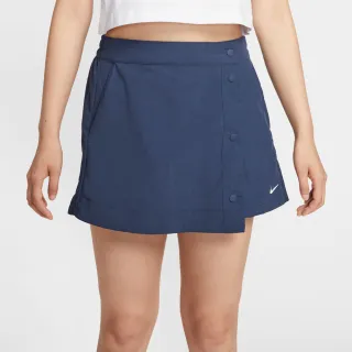 【NIKE 耐吉】短褲 女 運動褲裙 寬鬆版型 防潑水 AS W NSW ESSNTL WVN MR 3 SKO 藍 HM6980-410