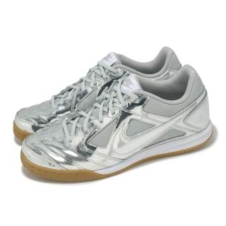 【NIKE 耐吉】休閒鞋 Gato LV8 男鞋 女鞋 銀 膠底 足球鞋 室內運動(IB3566-001)