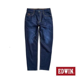 【EDWIN】男裝 JERSEYS 超彈力高腰丹寧錐形迦績褲(原藍磨)