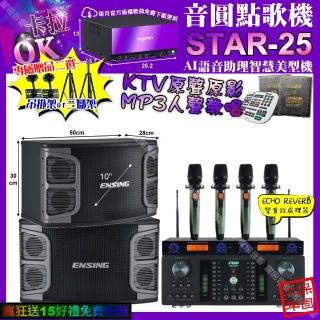 【音圓】STAR-25+FNSDHR-2501N+ENSINGEX-250+YAKOAD-100X2(卡拉OK組合/音響設備)