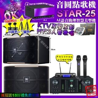 【音圓】STAR-25+FNSDHR-2501N+JBLPASION12+JBLVM-300(卡拉OK組合/音響設備)