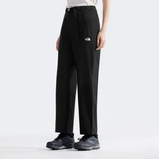 【The North Face 官方旗艦】北面女款黑色DWR防潑水戶外徒步長褲｜8BWGJK3