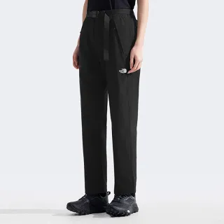 【The North Face】北面女款黑色吸濕排汗戶外徒步長褲｜8CJVJK3(涼感科技)