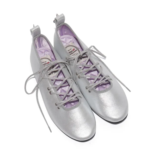 【ROCKFISH】BELLA LACEUP FLAT PU 銀色 皮革 亮面 綁帶平底鞋 女鞋