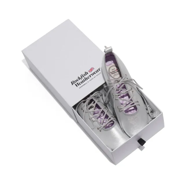 【ROCKFISH】BELLA LACEUP FLAT PU 銀色 皮革 亮面 綁帶平底鞋 女鞋