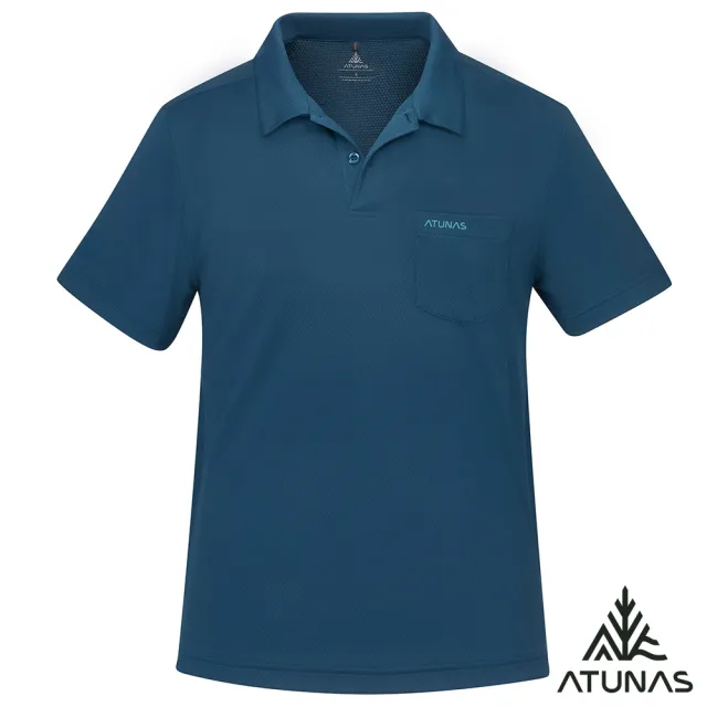 【ATUNAS 歐都納】女男款排汗透氣短袖POLO衫(A8款/防曬抗UV/戶外休閒/旅遊/日常穿搭)