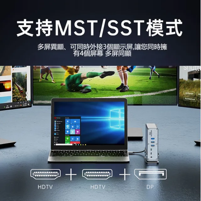 【ANTIAN】Type-C 15合1桌面立式HUB轉接器 RJ45千兆網絡轉接頭 Mac筆電USB集線器