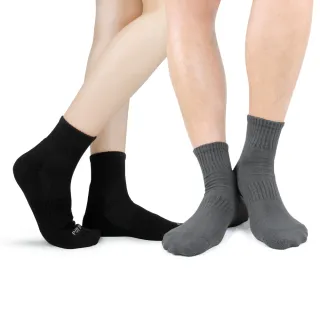 【PULO】買6送6厚棉1/2男女運動襪-共12雙(毛巾底厚襪子/短襪/學生襪/耐磨抗磨/襪子/男女襪)