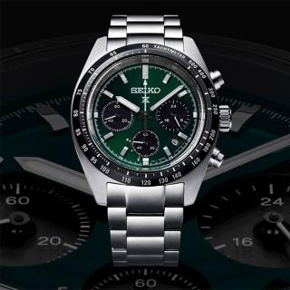 【SEIKO 精工】Prospex SPEEDTIMER 森林熊貓 太陽能三眼計時手錶 開學禮 送禮 推薦(SSC933P1/V192-0AF0G)