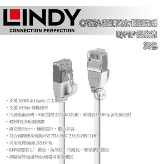 【LINDY 林帝】LINDY 林帝 CAT.6A 極細乙太 低煙無鹵 網路線 U/FTP 灰色 1m 47592