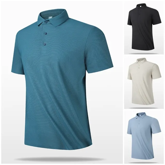 【米蘭精品】現貨+預購 男POLO衫短袖上衣T恤夏季冰絲無痕翻領速乾(父親節送禮物男裝5色t1lg61)