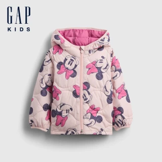 【GAP】女幼童裝 Gap x Disney迪士尼聯名 印花連帽外套-淺粉色(789856)