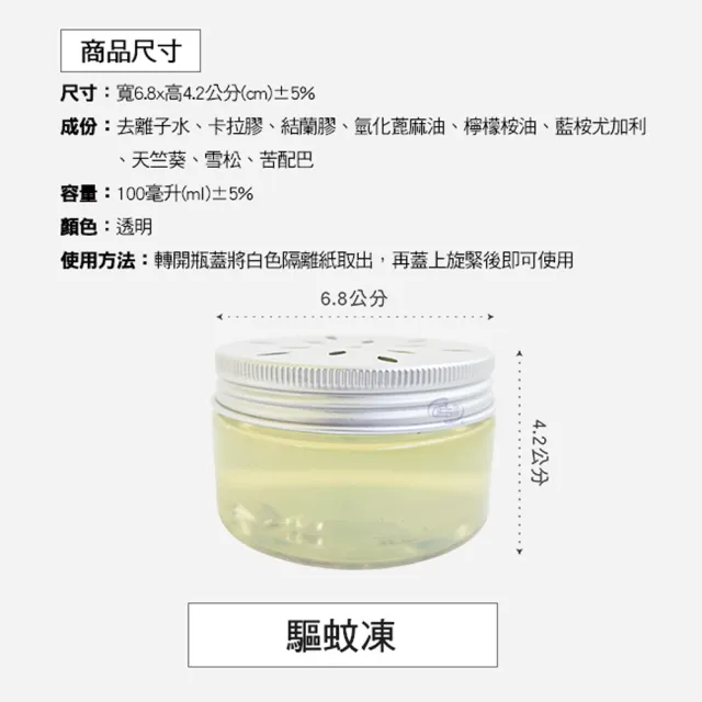 【百鈴】髒會滅驅蚊凍-3入(驅蚊凍/天然驅蚊/防蚊必備/室內驅蚊/防蚊必備)