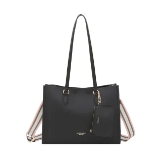 【KINAZ】附零錢包多層斜背肩背托特包-深焙呢喃-溫柔便利貼系列