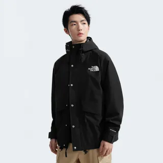 【The North Face 官方旗艦】北面男款黑色FUTURELIGHT防水透氣連帽衝鋒衣｜8AKJJK3(外套)
