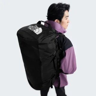 【The North Face 官方旗艦】北面男女款黑色背提兩用可收納旅行包｜52SA53R