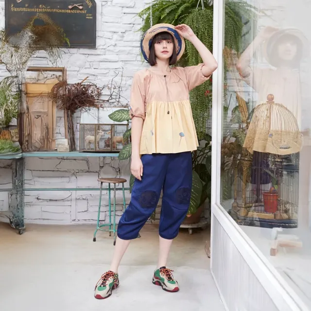 【ICHE 衣哲】Cop.Copine 法國原裝進口兩穿撞色拼接襯衫上衣外套