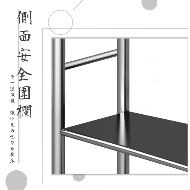 【VENCEDOR】不銹鋼三層架 落地收納架 洗衣機置物架(收納架 雜物架 馬桶架洗衣機架 洗三-1入)
