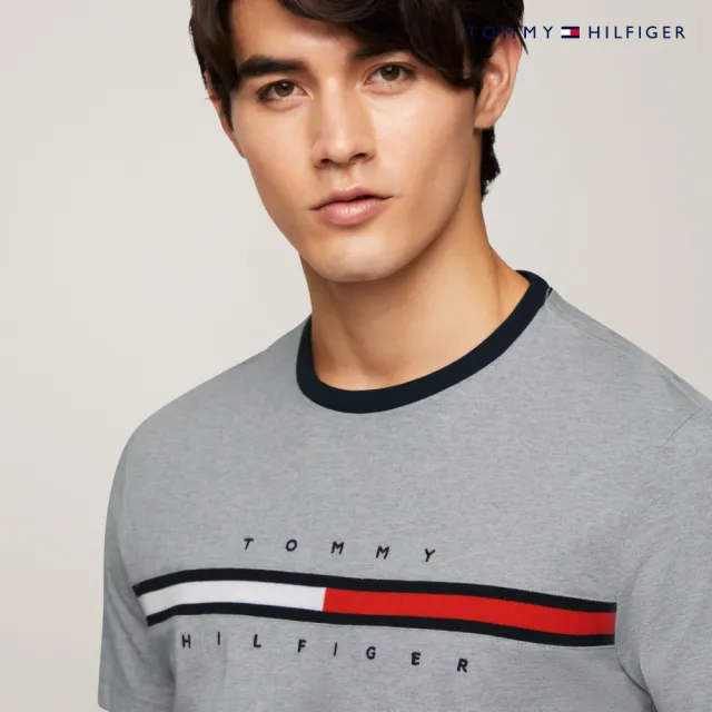 【TOMMY HILFIGER】官方旗艦館 Tino 圓領 T 恤_灰色