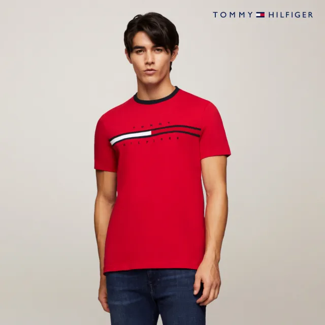 【TOMMY HILFIGER】官方旗艦館 Tino 圓領 T 恤_紅色