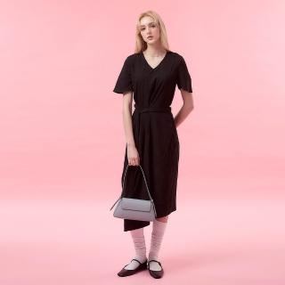 【ICHE 衣哲】Cop.Copine 法國原裝進口輕禮服簡約挺版斜襬設計洋裝-2色
