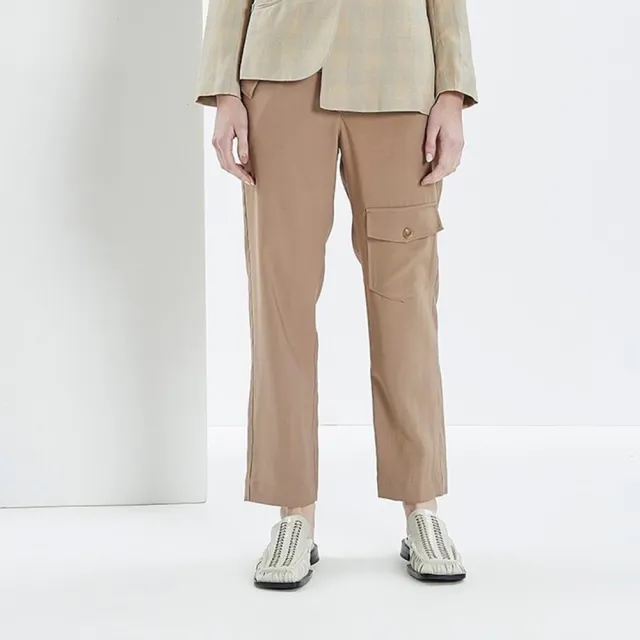 【ICHE 衣哲】Cop.Copine 法國原裝進口立體剪裁工裝工作風造型長褲