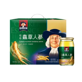 【QUAKER 桂格】冬蟲夏草養氣人蔘滋補液60ml×30入×1盒(共30入 送禮推薦/母親節禮盒)
