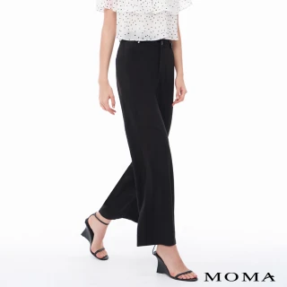 【MOMA】涼爽透氣萊賽爾撞色腰袢直筒褲(兩色)