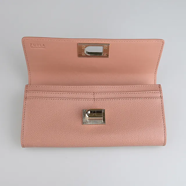 【FURLA 芙拉】FURLA 1927系列旋扣式長夾(粉)