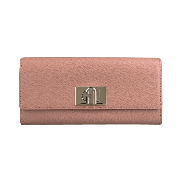 【FURLA 芙拉】FURLA 1927系列旋扣式長夾(粉)