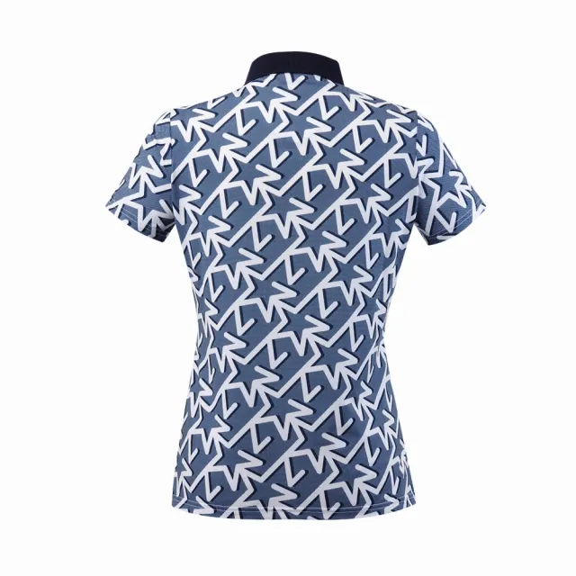 【PING】女款ARIZONA五角星短袖POLO衫-深藍(吸濕排汗/GOLF/高爾夫球衫/RA25114-58)