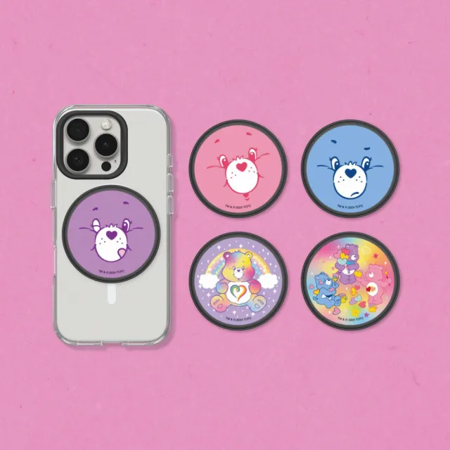 【RHINOSHIELD 犀牛盾】GRIP O MagSafe兼容磁吸輕巧手機支架∣固架∣立架(Care Bears)
