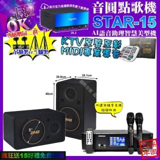 【音圓】STAR-15+ENSING Pro3 數位 含無線麥克風2支+BMB CSJ-08(卡拉OK組合/音響設備)
