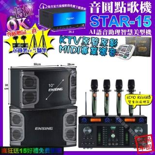 【音圓】STAR-15+FNSD HR-2501N+ENSING EX-250+YAKO AD-100X2(卡拉OK組合/音響設備)