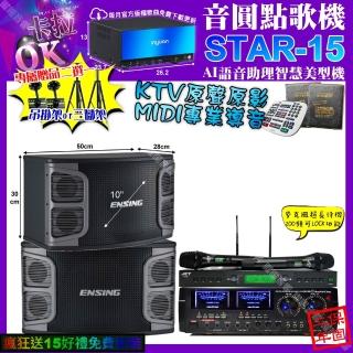 【音圓】STAR-15+AudioKing HD-1000+ENSING EX-250+JCT J-9953(卡拉OK組合/音響設備)